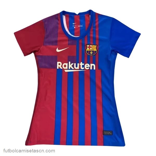 Camiseta Barcelona 1ª Mujer 2021/22 Azul Rojo
